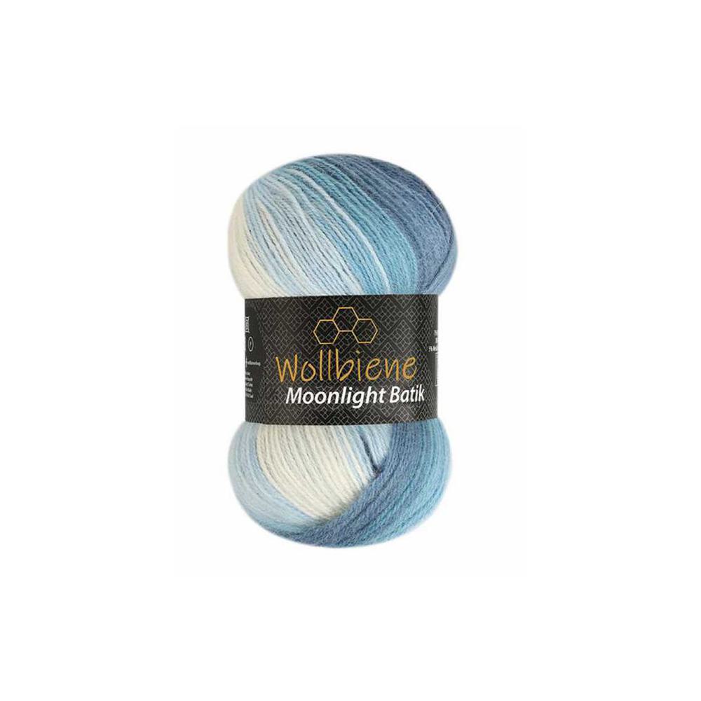 Blue, Twine/Thread/Cord, Art & School, Wollbiene, Moonlight Batik, Acrylic & Wool, Yarn, 5500, Blue & Grey, 733069